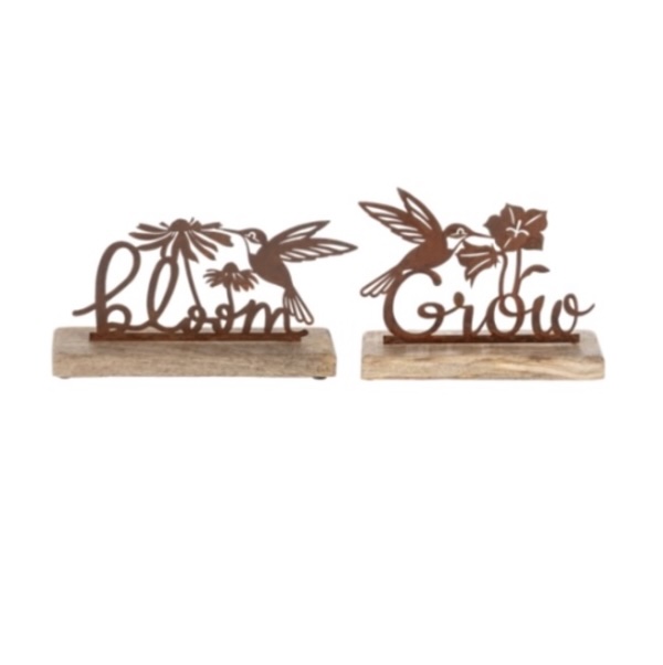 Laser-cut Hummingbird Tabletop Figurines
