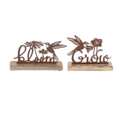 Laser-cut Hummingbird Tabletop Figurines