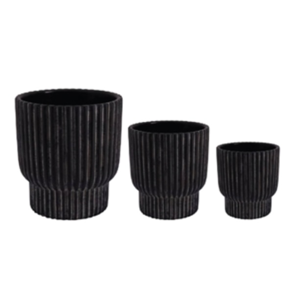 Black Basil Planter 8.9"