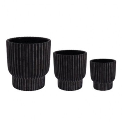 Black Basil Planter 8.9"