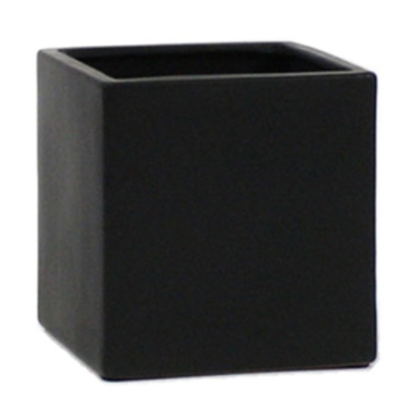 Black Ceramic Cube Planter 3.75"