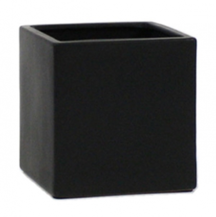 Black Ceramic Cube Planter 3.75"