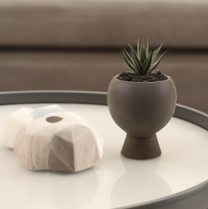 Desert Sand Ceramic Urn Vase 3.5″