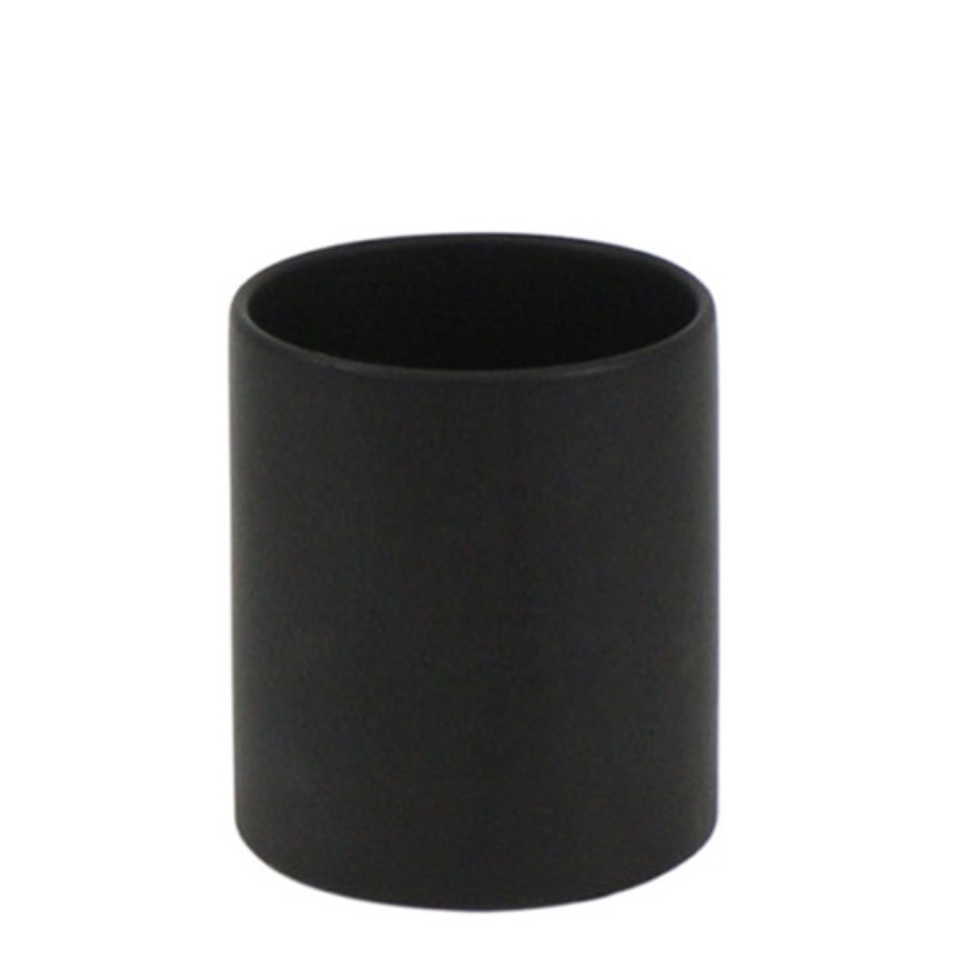 Black Ceramic Cylinder Vase 3.75"