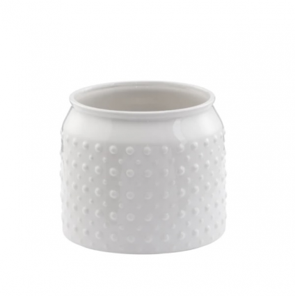 White Hobnail Planter 8.25"