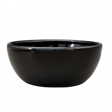 Leo Black Bowl Planter 10"