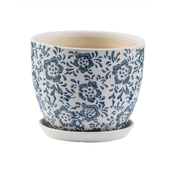 CERAMIC BLUE &amp; WHITE POTS