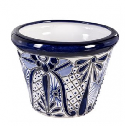 Blue and White Talavera Planter 9.5"
