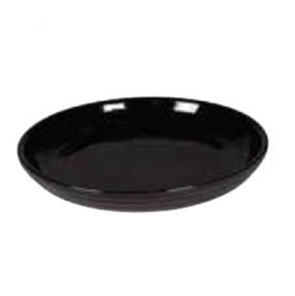 Black Ceramic Saucer 14.25″