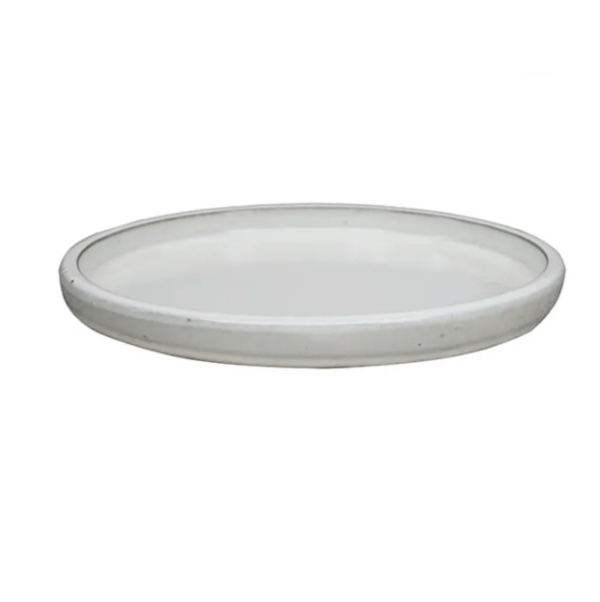 Beige Ceramic Saucer 9.75"