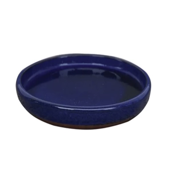 Blue Ceramic Saucer 11.75"