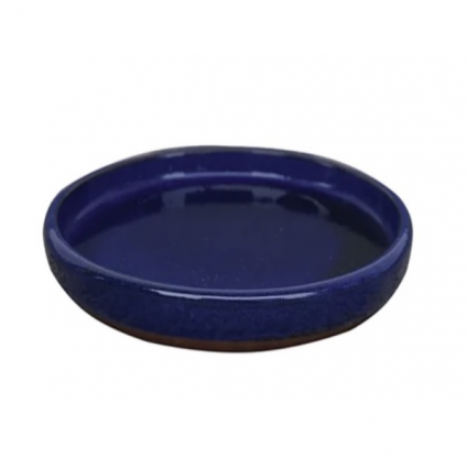 Blue Ceramic Saucer 11.75"