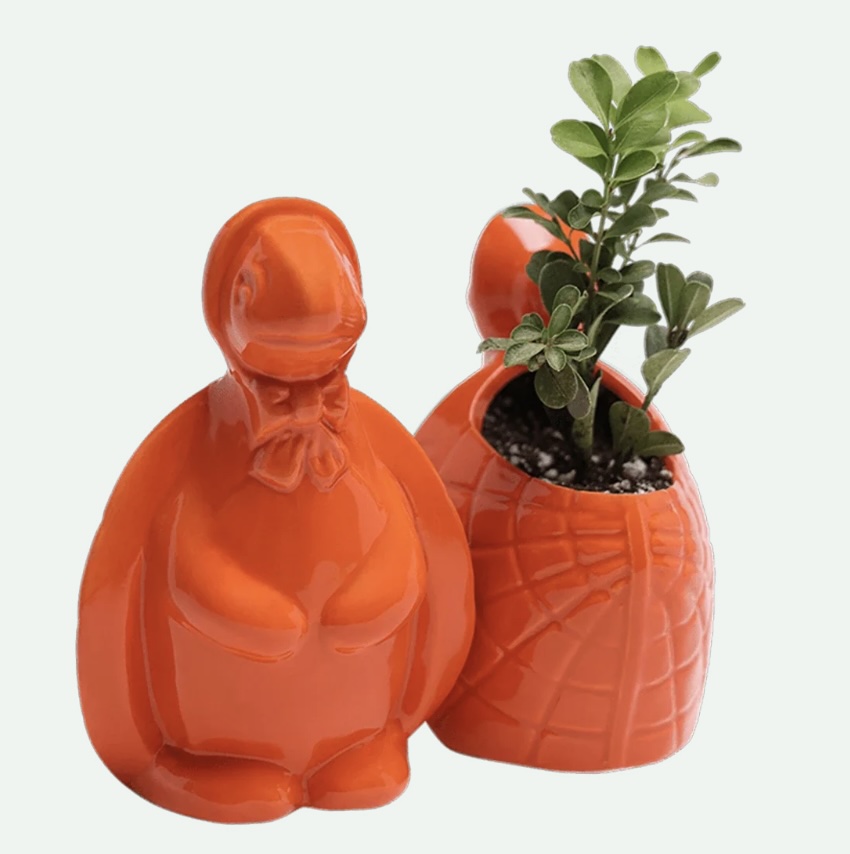 Orange Turtle Ceramic Planter 5.5'