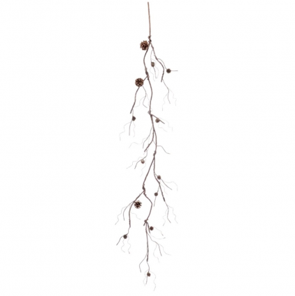 Brown Twig Cone Christmas Garland 60"