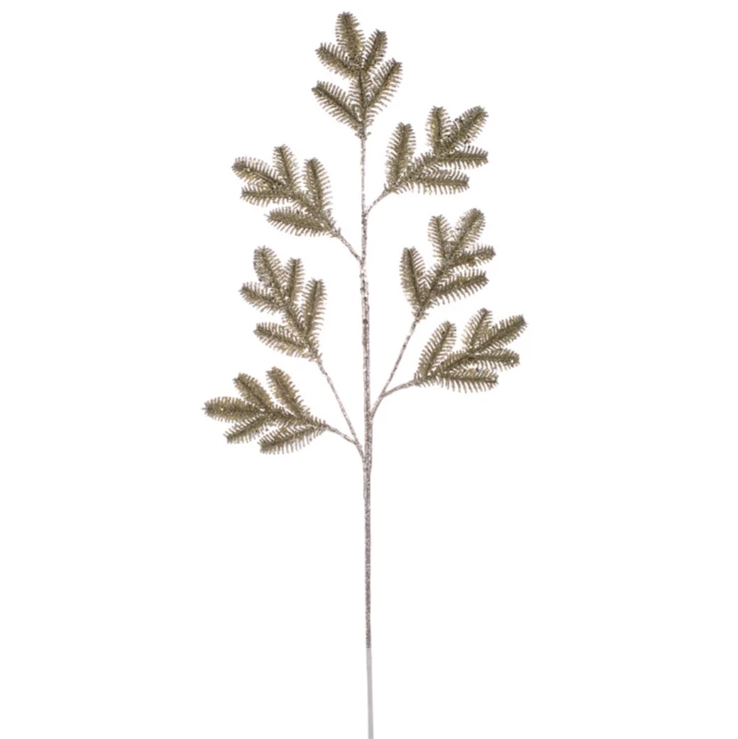 Pewter Glitter Pine Christmas Spray 32.25"