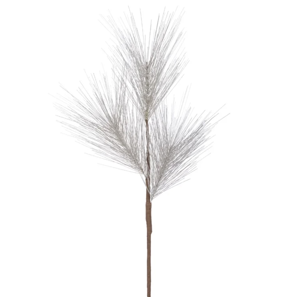 Long Leaf Glitter Pine Christmas Spray 24″