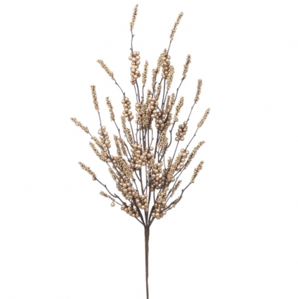 Gold Berry Cluster Christmas Bush 27"