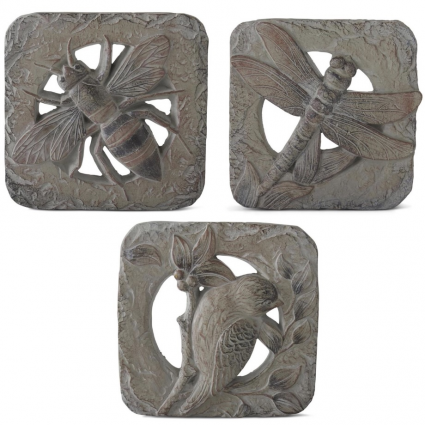 Assorted Nature-Inspired Cement Stepping Stone 12″