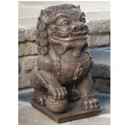Right Foo Dog Cast Concrete Statue