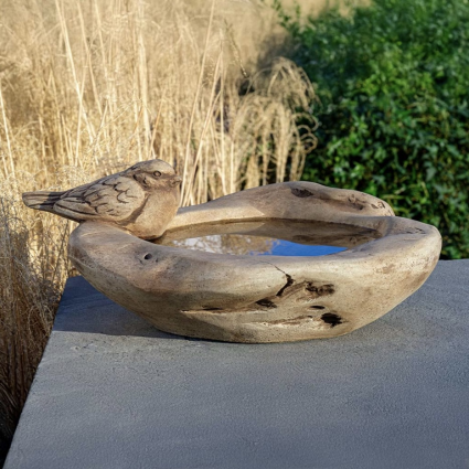 Robin(son) Crusoe Concrete Birdbath