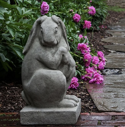 Newport Rabbit Facing Left Cast Stone Garden Statue