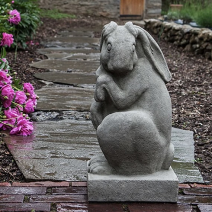 Newport Rabbit Facing Right Cast Stone Garden Statue