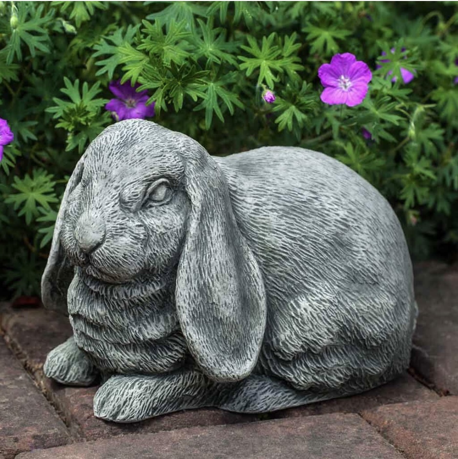 Lop-Eared Bunny Cast Stone Garden Statue