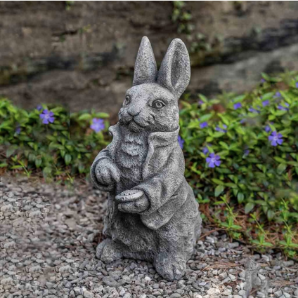 Rabbit Esq. Cast Stone Garden Statue
