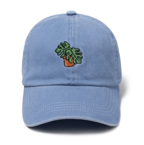 Denim Monstera Hat
