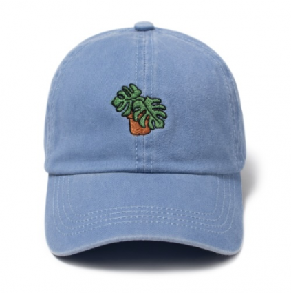 Denim Monstera Hat