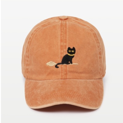 Halloween Black Cat Rust Hat
