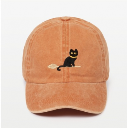 Halloween Black Cat Rust Hat