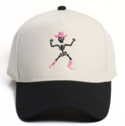 Skeleton Cowboy Black and Tan Hat