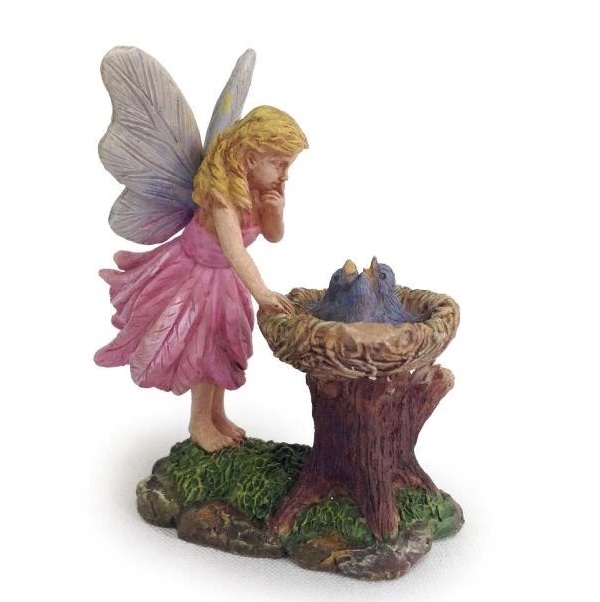 Bluebird Nest Fairy Figurine