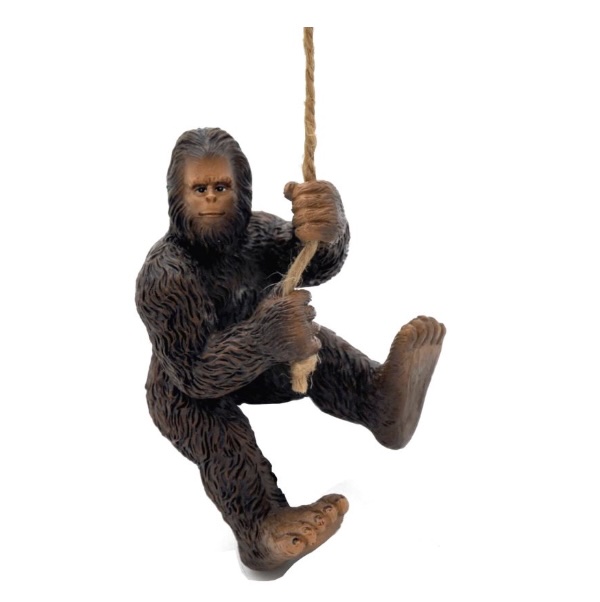 Bigfoot Climbing a Rope Fairy Garden Figurine