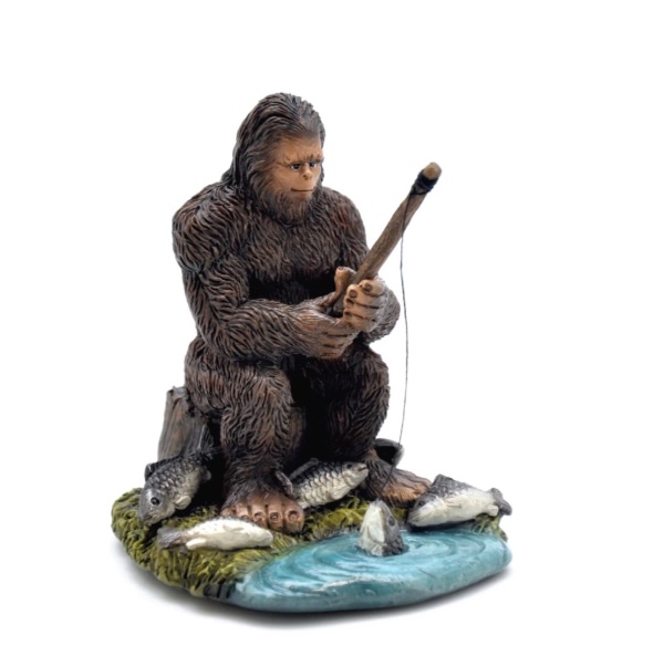 Bigfoot Catching Dinner Fairy Garden Figurine