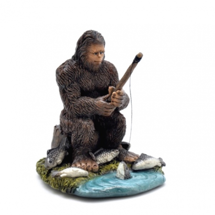 Bigfoot Catching Dinner Fairy Garden Figurine