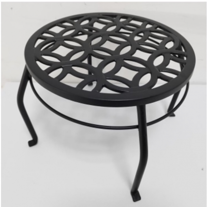 Living Accents Black Cast Iron Plant Stand 15"