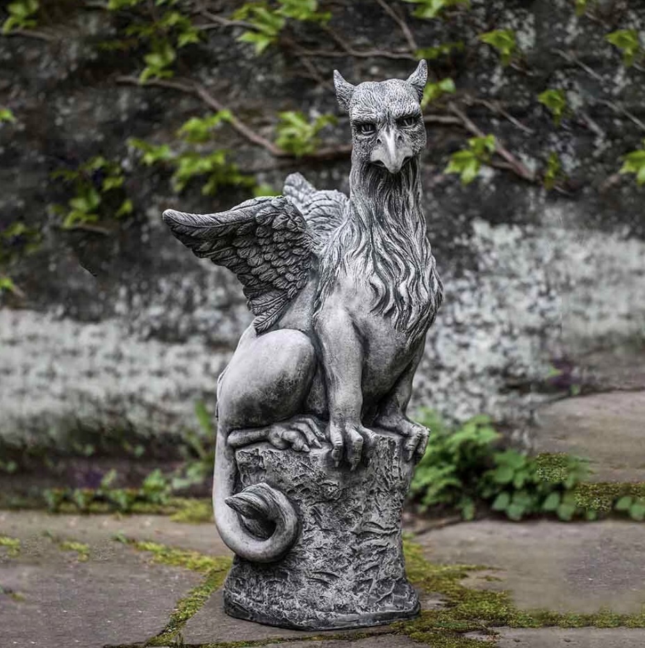 Herald Dragon Cast Stone Garden Statue