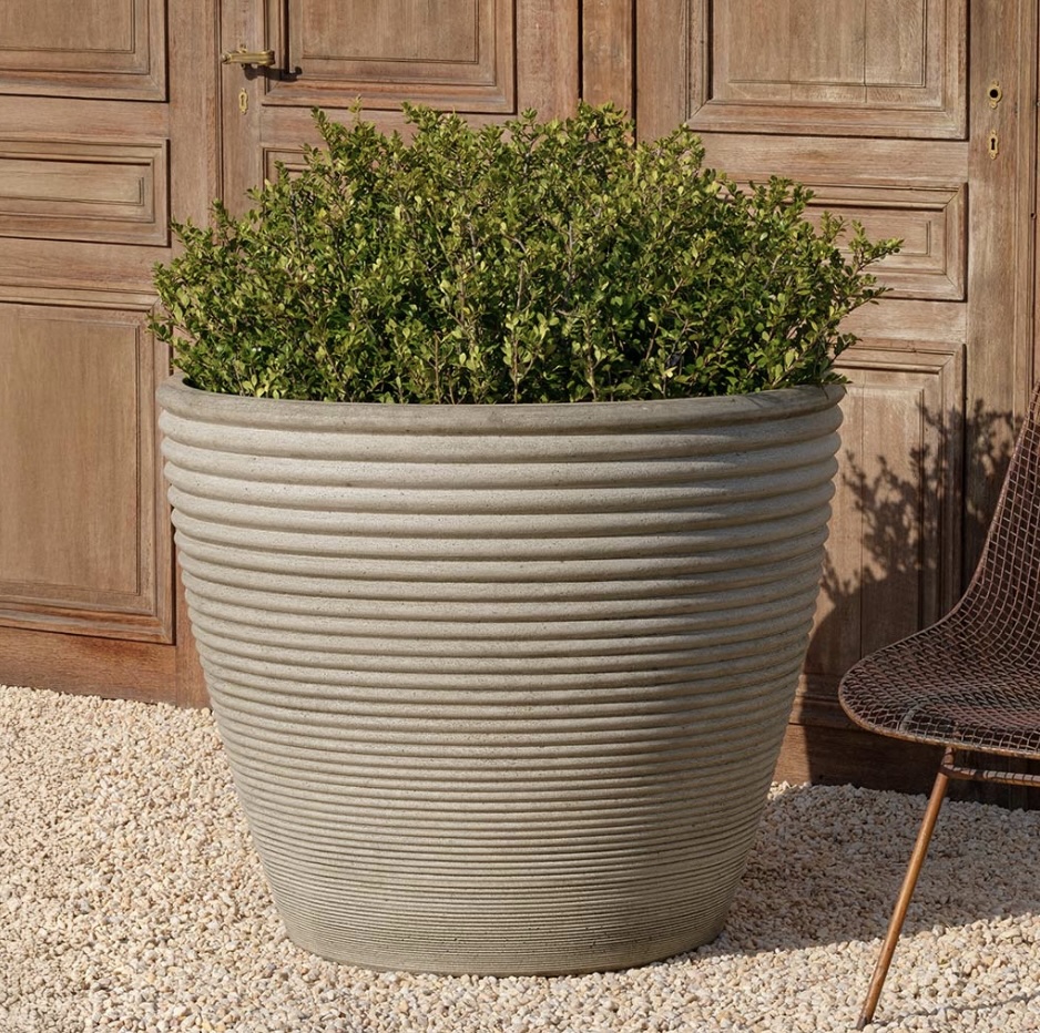 Bibendum Low Cast Stone Planter
