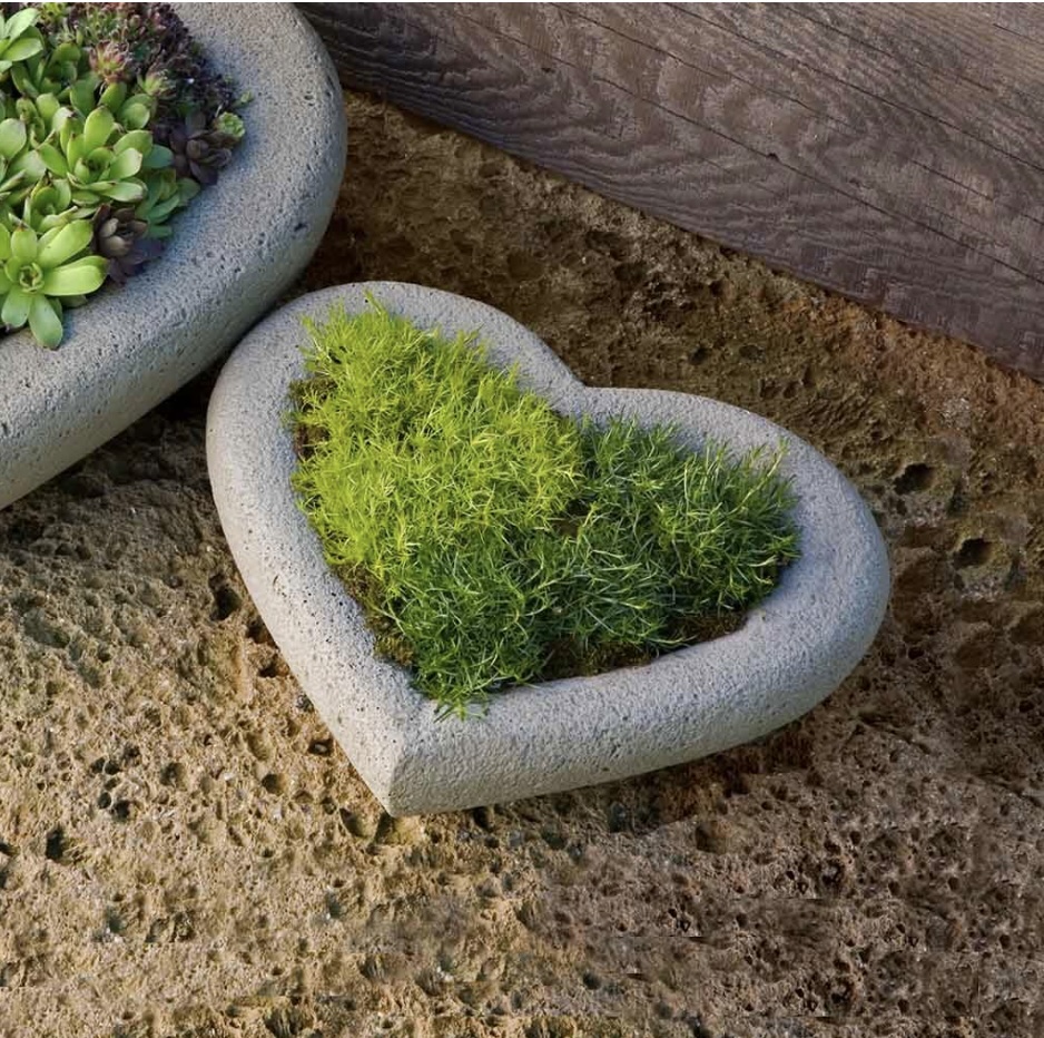 Heart Cast Stone Planter