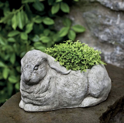 Bunny Cast Stone Planter (Natural)