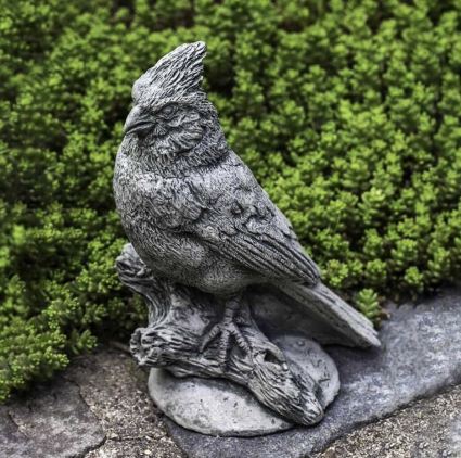 Northern Cardinal Cast Stone Garden Statue