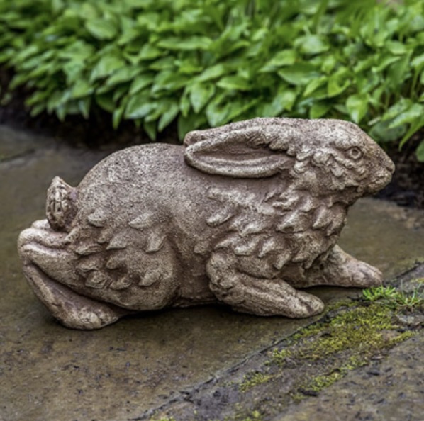 Meadow Rabbit Cast Stone Garden Statue