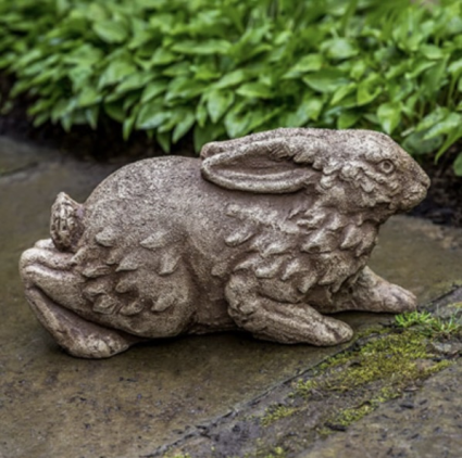 Meadow Rabbit Cast Stone Garden Statue