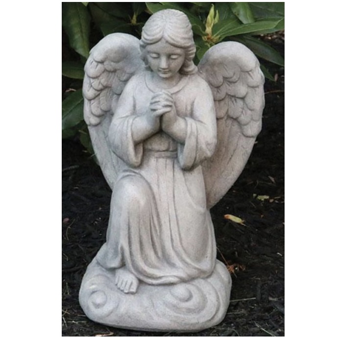 Ava Kneeling Angel Praying Cast Stone Garden Statue