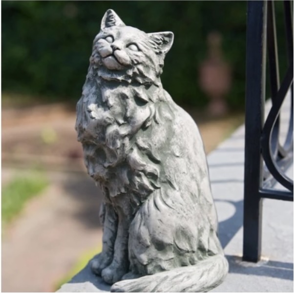 CONCRETE CAT FIGURE