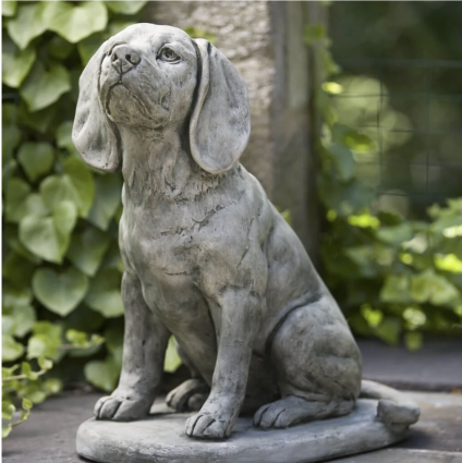 Scout Dog Cast Stone Garden Statue