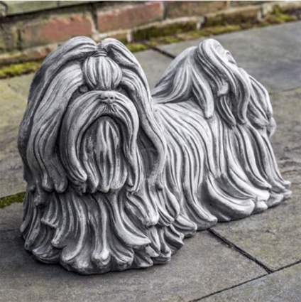 Shih Tzu Dog Cast Stone Garden Statue