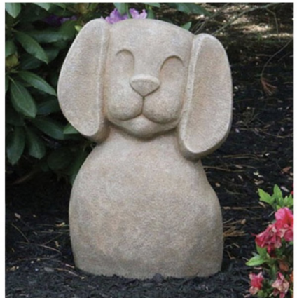 Contemporary Dog Cast Stone Garden Statue